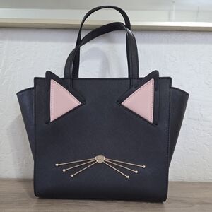 Kate Spade Black and Pink Cat Ear Shoulder Bag